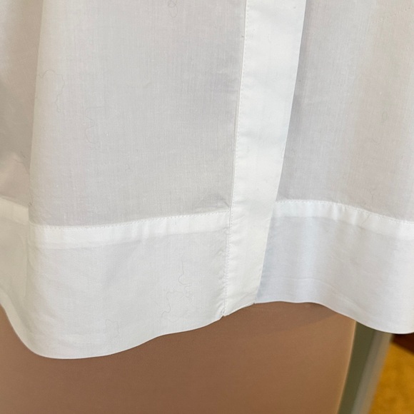 NWT Loft White Short Sleeve Button-Up Shirt Size Medium - Picture 3 of 5